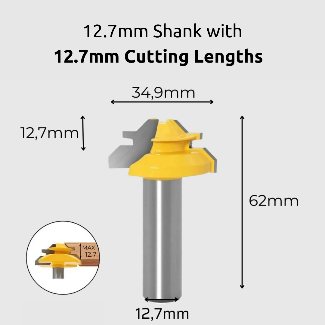 KareLite® 45° Lock Miter Router Bit - 12.7mm Shank