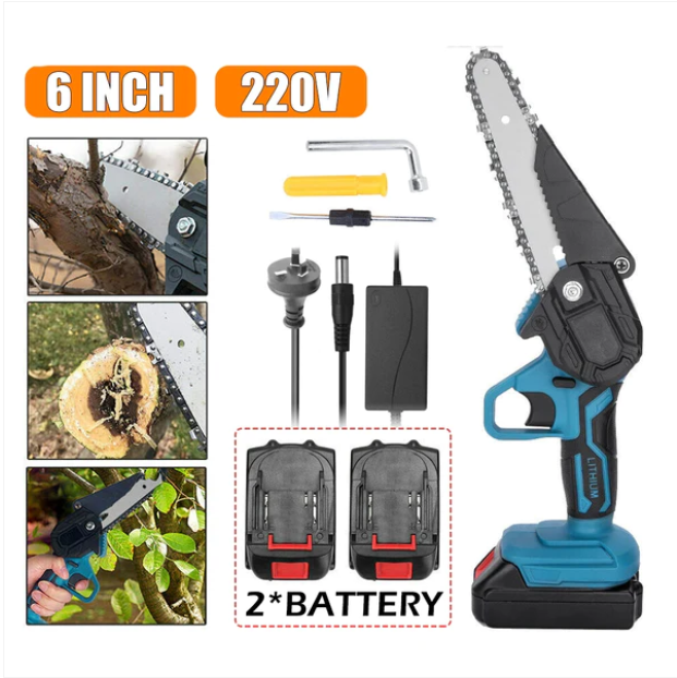 KareLite® Cordless Electric Chainsaw with 2 Batteries