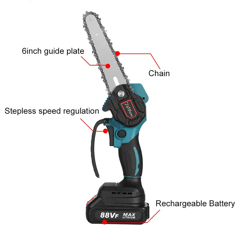 KareLite® Cordless Electric Chainsaw with 2 Batteries