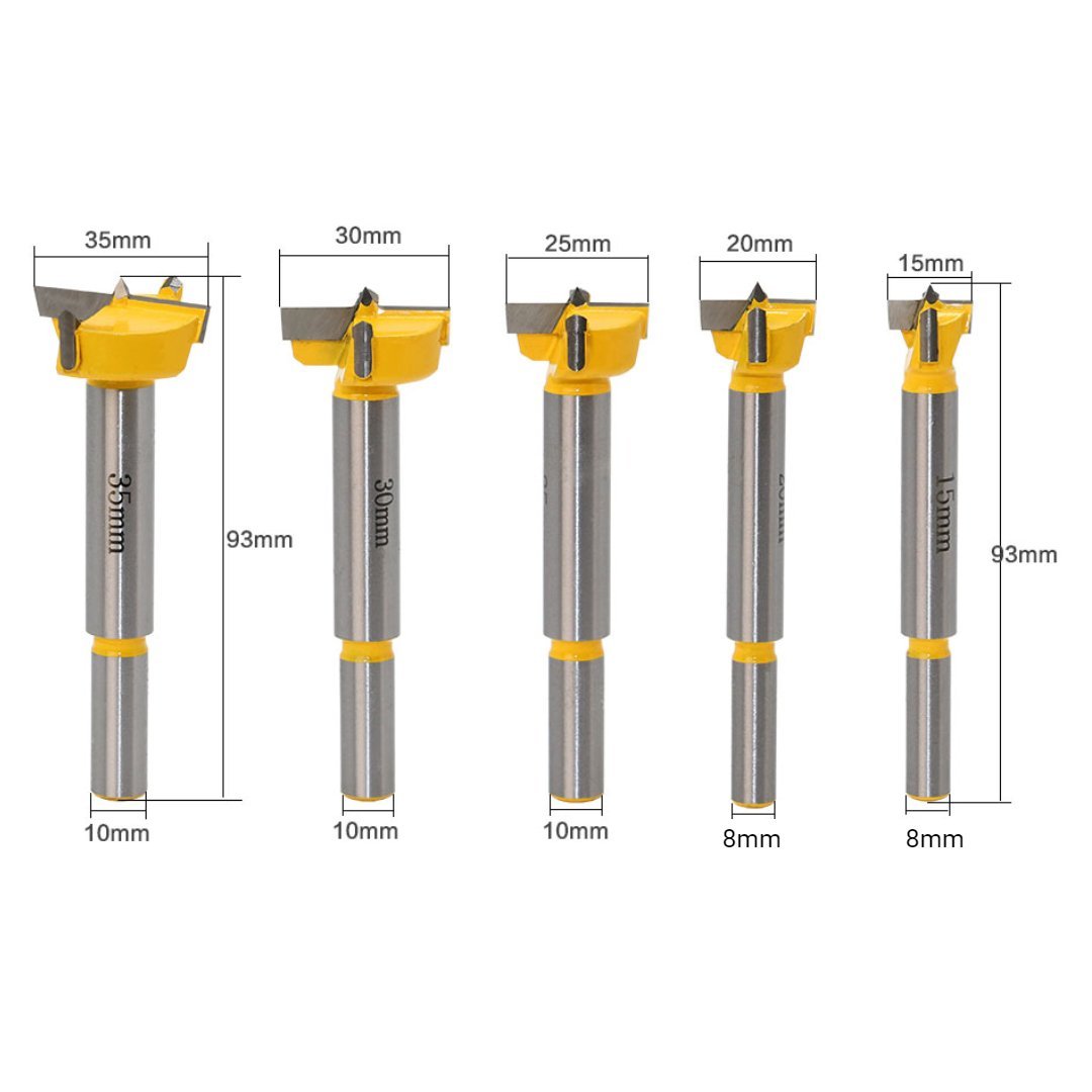 5 Piece Forstner Drill Bit Set