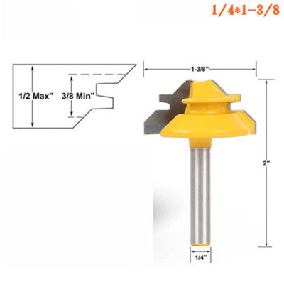 KareLite® 45° Lock Miter Router Bit - 1/4" Shank