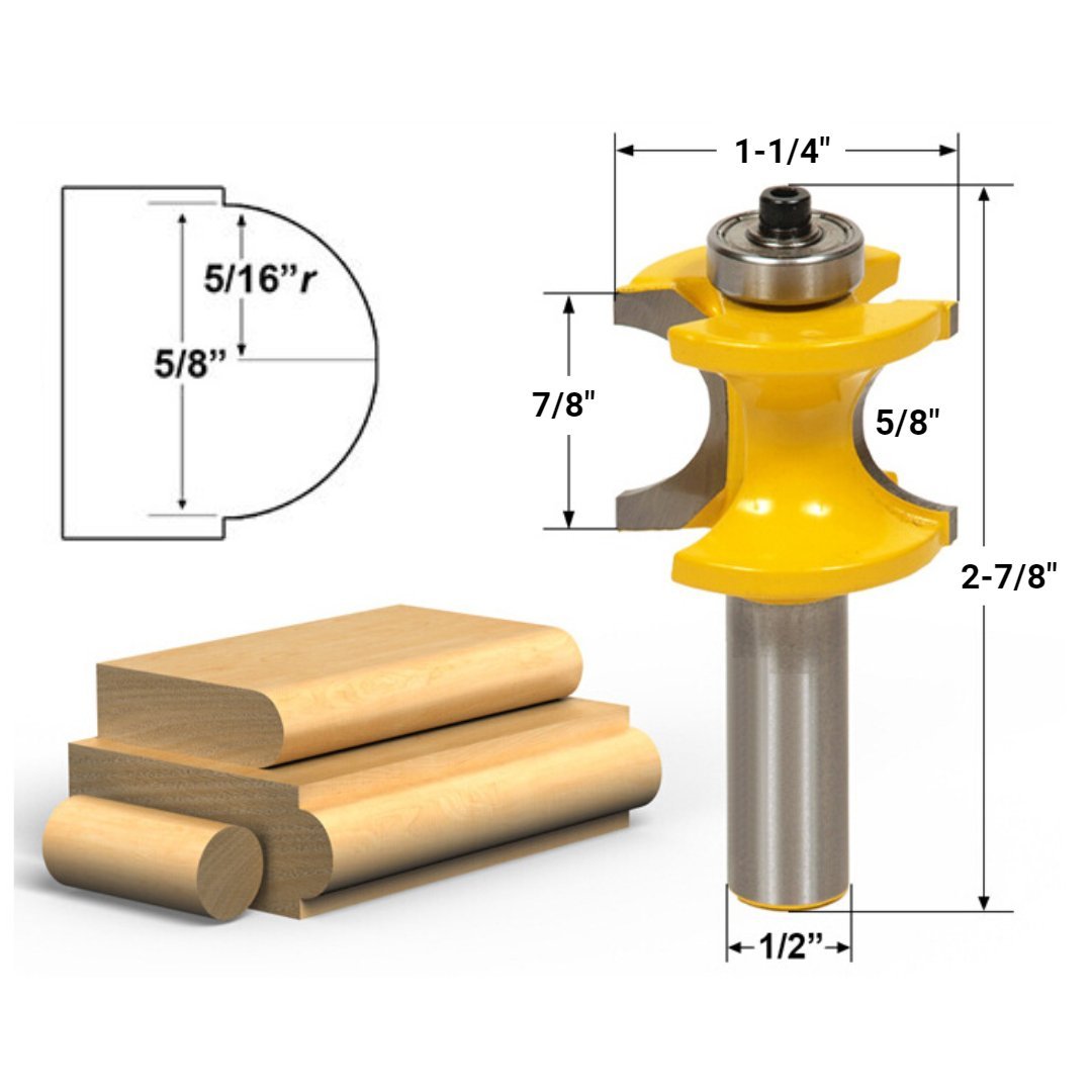 Bullnose Router Bits - 1/2" Shank