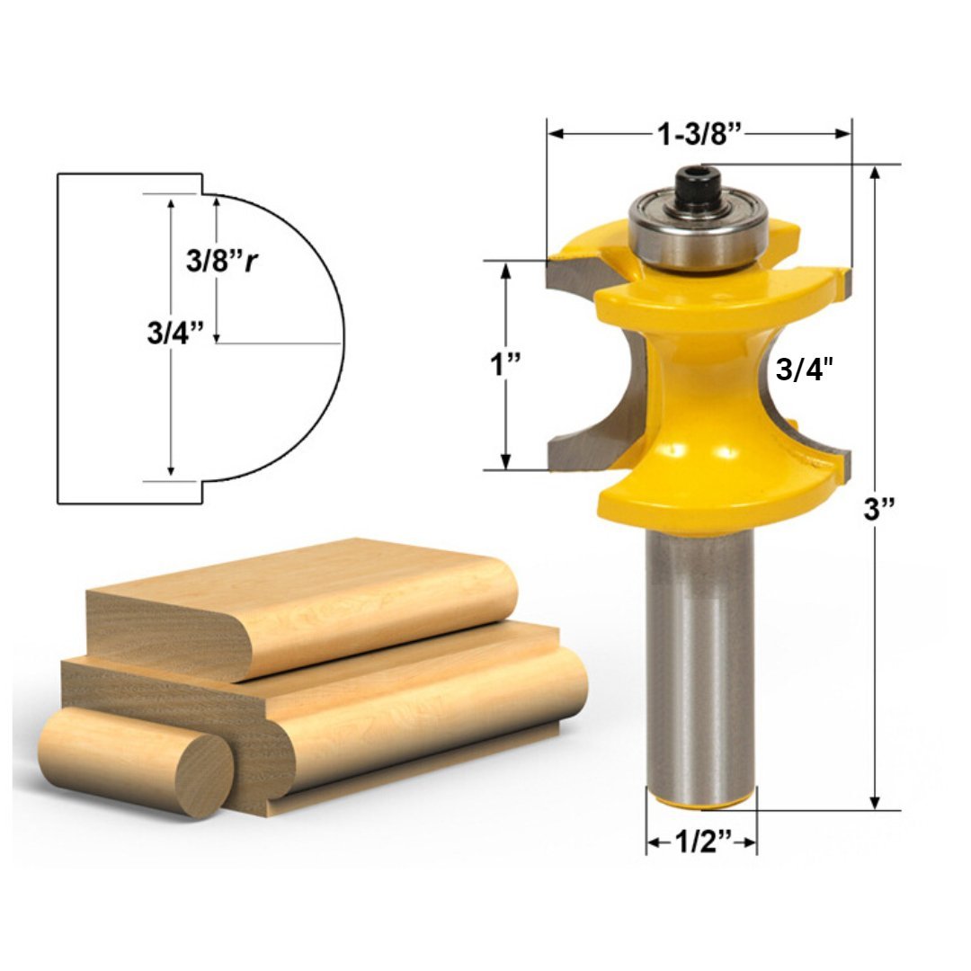 Bullnose Router Bits - 1/2" Shank