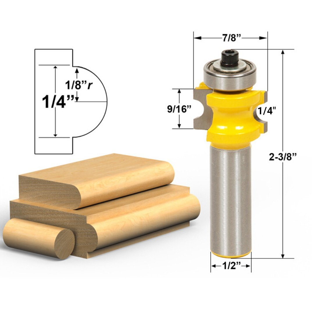 Bullnose Router Bits - 1/2" Shank