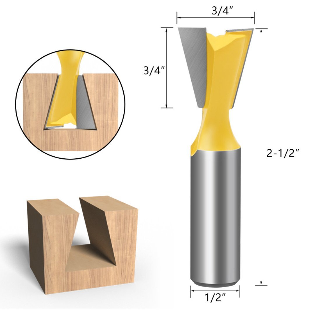 Dovetail Router Bits - 1/2" Shank