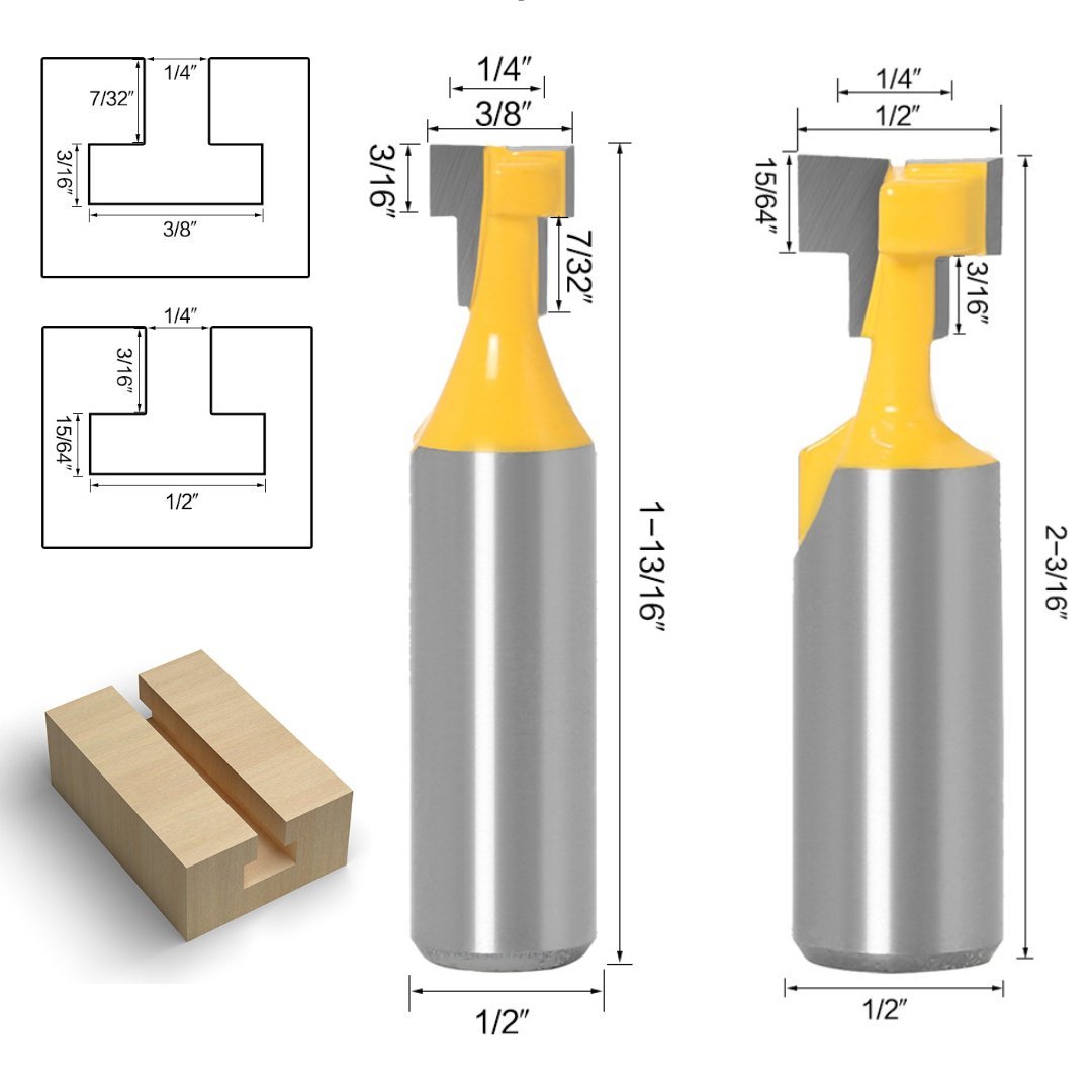 Keyhole Router Bits - 1/2" Shank