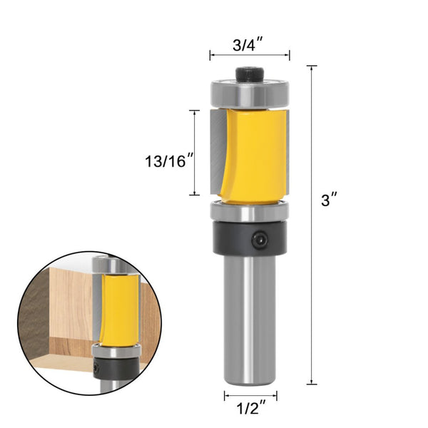 KareLite® Template & Flush Trim Double Bearing Router Bits - 1/2" Shank