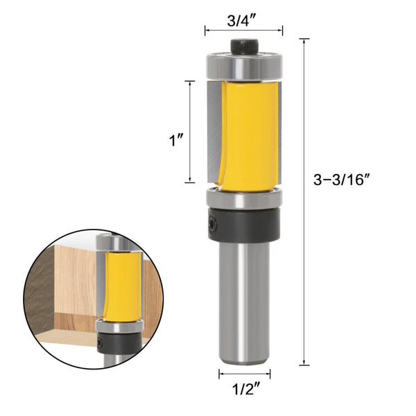 KareLite® Template & Flush Trim Double Bearing Router Bits - 1/2" Shank