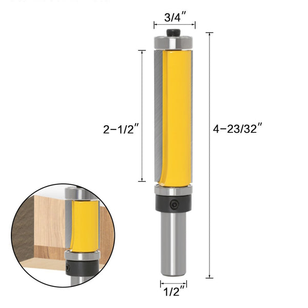 KareLite® Template & Flush Trim Double Bearing Router Bits - 1/2" Shank